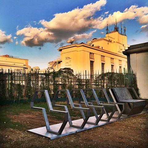 Bicicletário de Marko Brajovic, no Jockey Club de São Paulo, em 2015