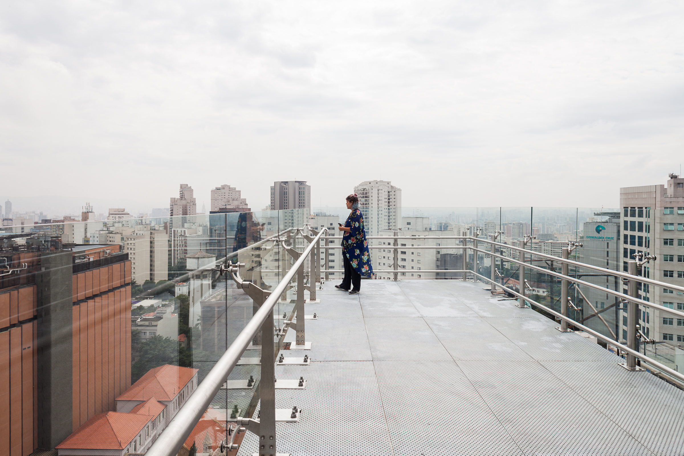 O mirante localizado na cobertura permite a visão 360º da região.