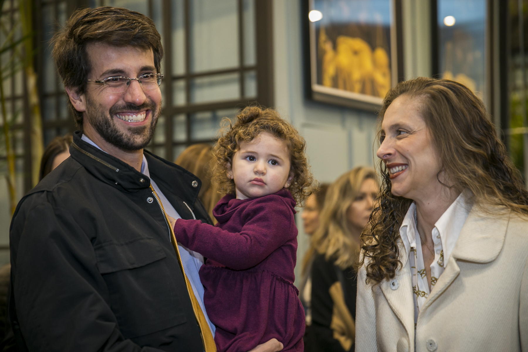 <span>Luiz Henrique Ferreira, sua filha e Zizi Calderari </span>