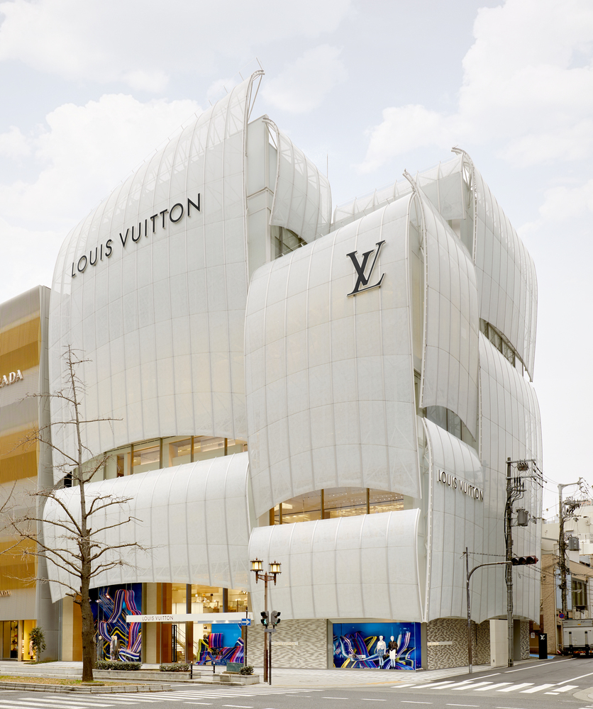 louis vuitton osaka japao restaurante arquitetura construção