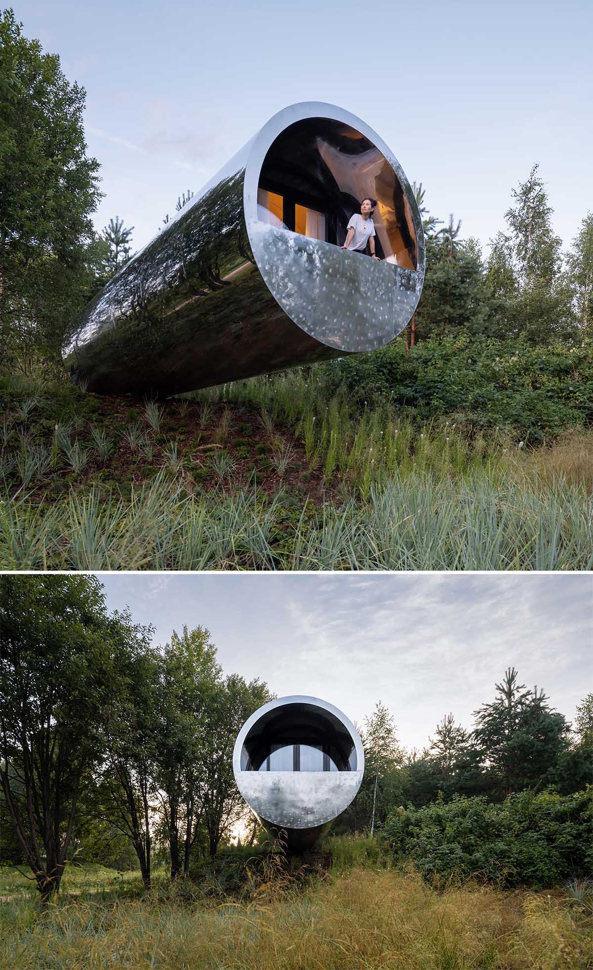 cabana em forma de tubo