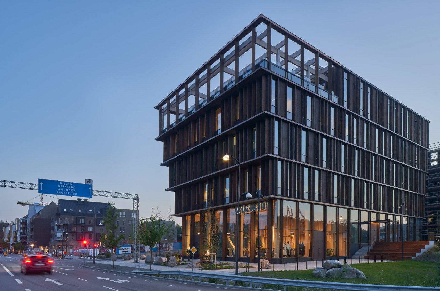 Edifício construído em madeira