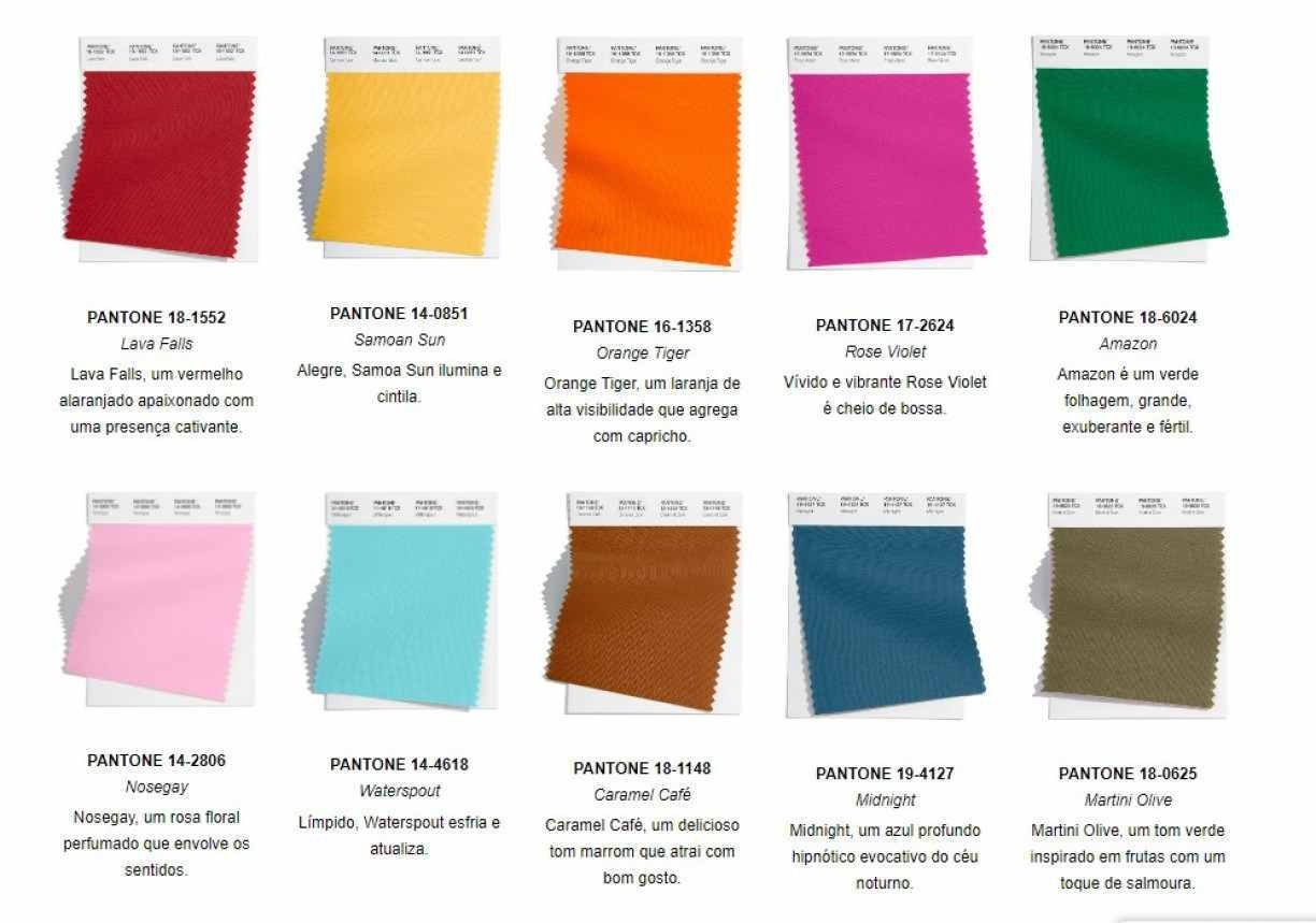 cores de inverno Pantone