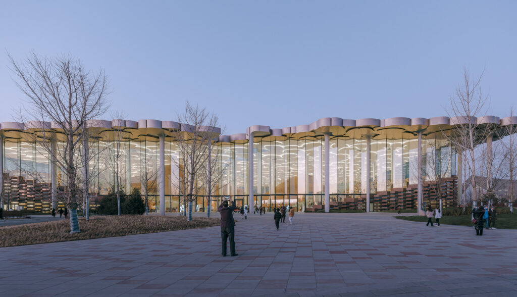 Biblioteca Municipal de Pequim, por Snøhetta.