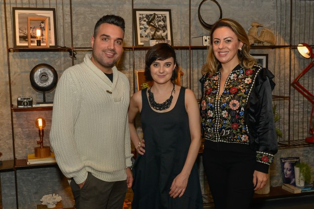 Designer de interiores Phillippe Siarcos, Renata Moura e Ana Claudia Guerra