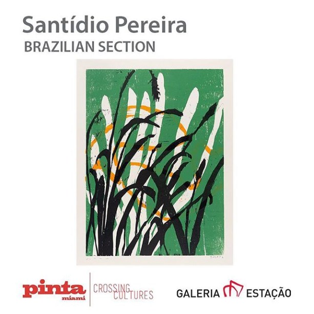 Exposição Santídio Pereira da Galeria Estação na Pinta Miami Art Fait.