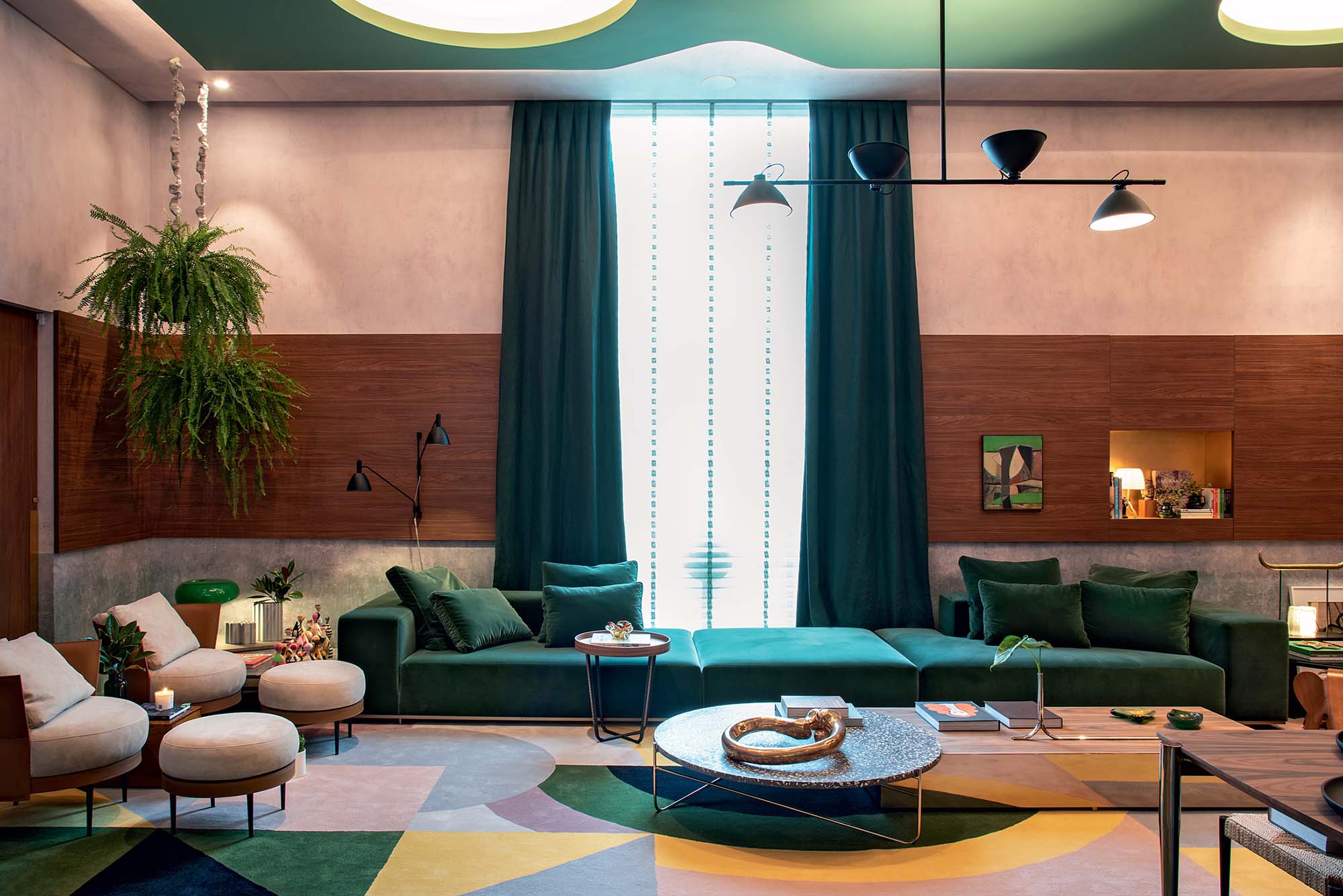 sofá verde naomi abe casacor sao paulo 2019 living do colecionador projeto