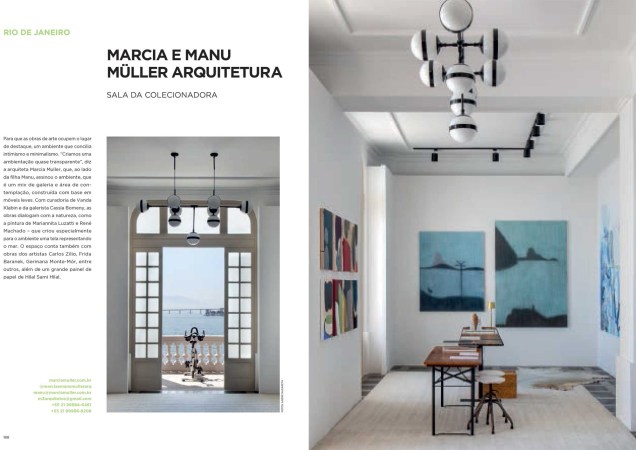 Minimalista, a Sala da Colecionadora deixa o destaque para as obras de arte. De Marcia e Manu Müller para a CASACOR Rio de Janeiro, o projeto é um mix de galeria e área de contemplação.