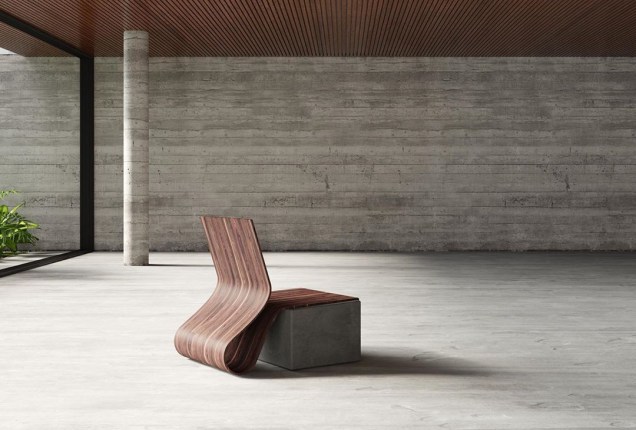 Cadeira FLW 1 - Fluid Wood de Ronald Sasson para La Galleria Paola Colombari.