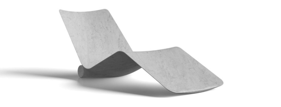 Curl é o novo projeto desenhado por Piero Lissoni para Salvatori . A chaise longue mármore , obtida a partir de um único bloco de pedra natural , com o uso da mais avançada tecnologia CAD / CAM. É um assento com um design essencial e elegante, onde apenas o que era supérfluo foi removido do mármore.