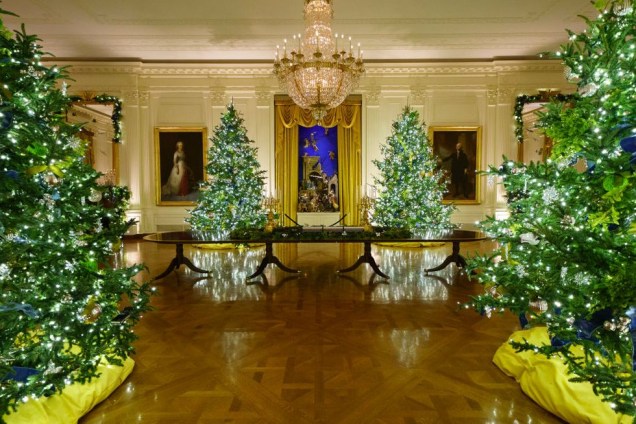 Profissionais da saúde e movimento sufragista foram homenageados na decoração de Natal da Casa Branca