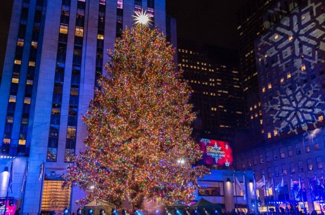 Tradicional árvore de Natal do Rockefeller Center, em Nova York