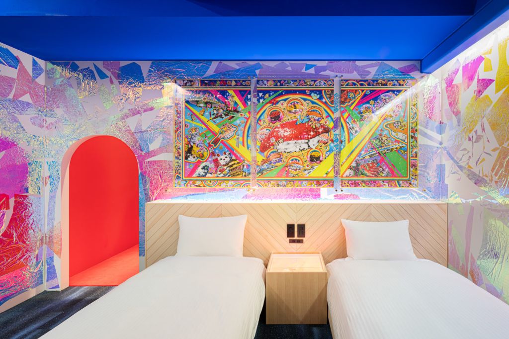 Hotel ou galeria de arte - Quarto Sushi wars, do hotel BnB Wall, localizado em Tóquio, Japão