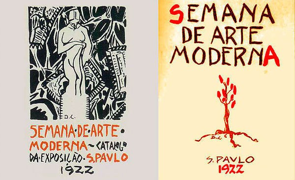 Catálogo anunciando a semana da arte moderna de 1922