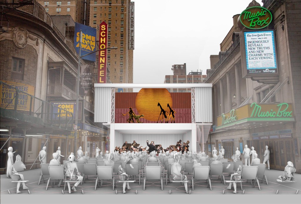 Contêineres podem virar teatro ao ar livre em Nova York