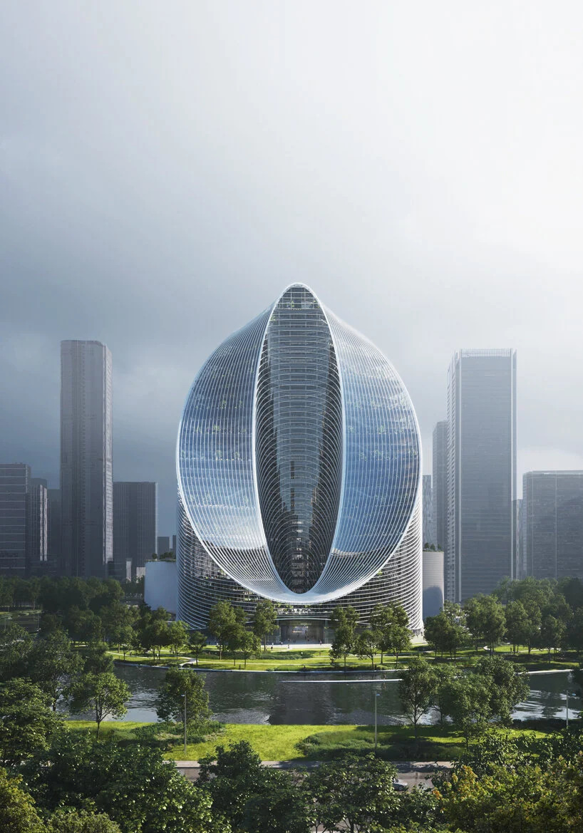 prédio; china; em forma de loop; tecnologia; sustentabilidade