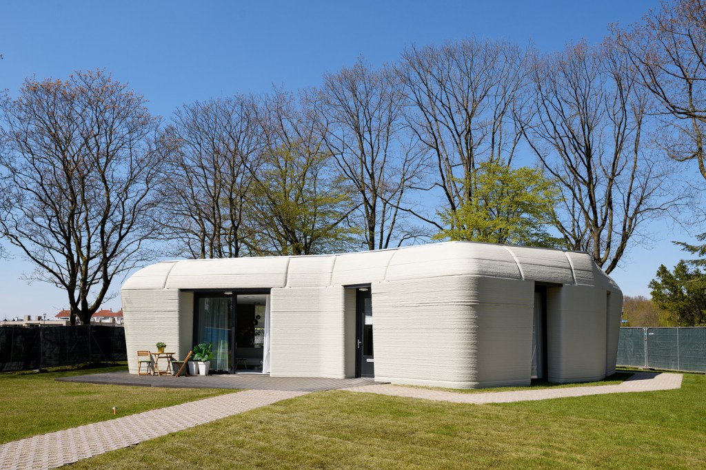 casa impressão 3D; Holanda; residencial; casa impressora de concreto