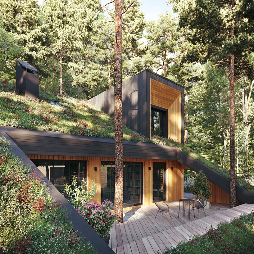casa de madeira; casa na natureza; moscou; russia; sustentabilidade; paisagismo