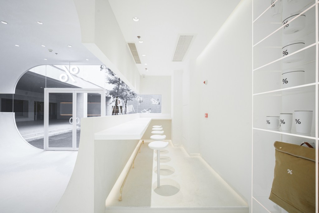 cafeteria china minimalista arquitetura construção decoração cores