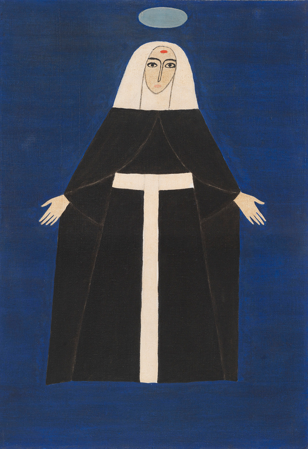 Alfredo Volpi, Sem título (Santa Rita de Cássia), 1960, Têmpera sobre tela, 73 x 50 cm, Coleção Ana Elisa e Paulo Setúbal, São Paulo