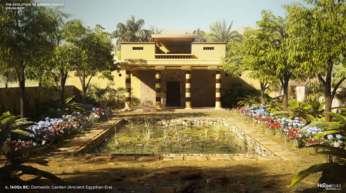 1400 a.C: Jardim Doméstico (Era Egípcia Antiga)