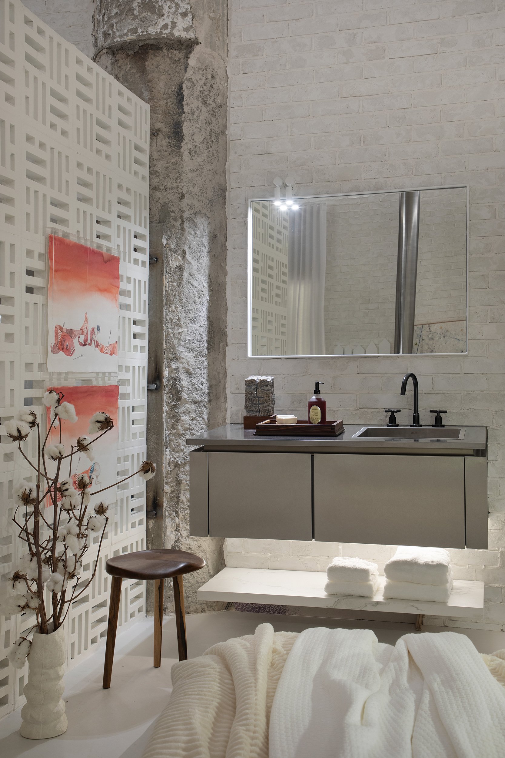gregory copello estudio ostuni casacor sao paulo 2022 decoracao design mostras banheiro cobogo branco