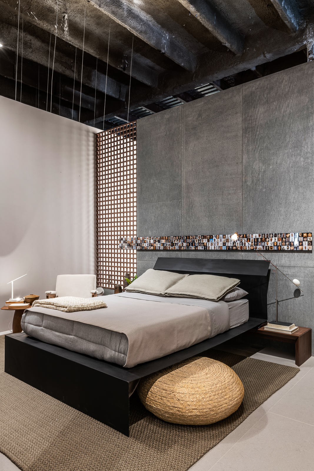 gustavo martins loft um casacor sao paulo mostras decoracao design cama quarto tapete luminaria