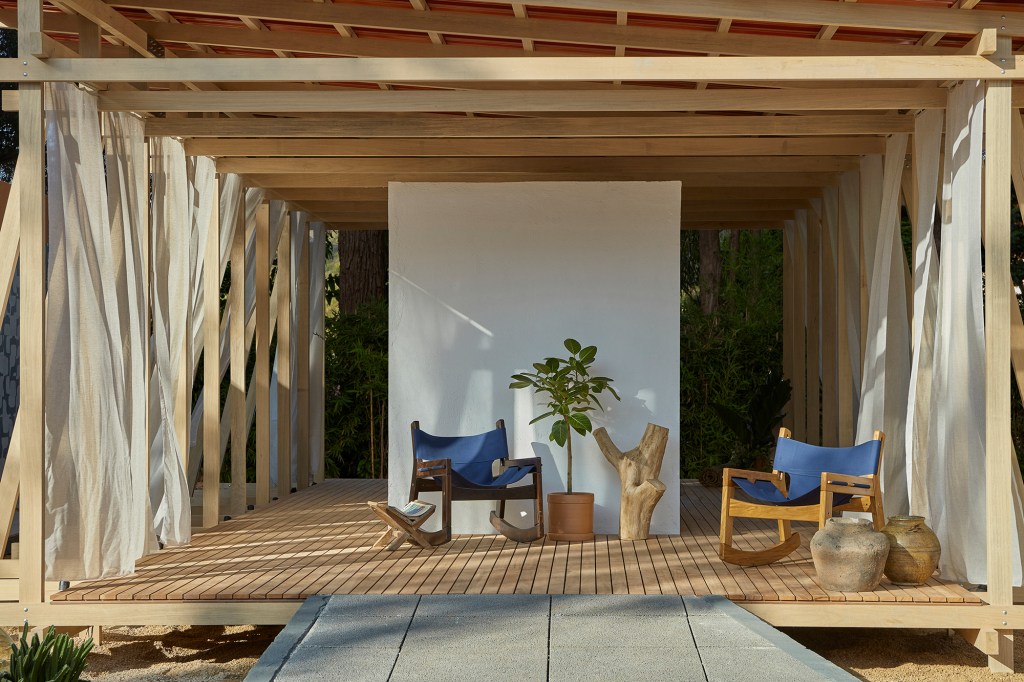 aberta arquitetura pavilhao praia casacor minas gerais 2022 casa fachada madeira