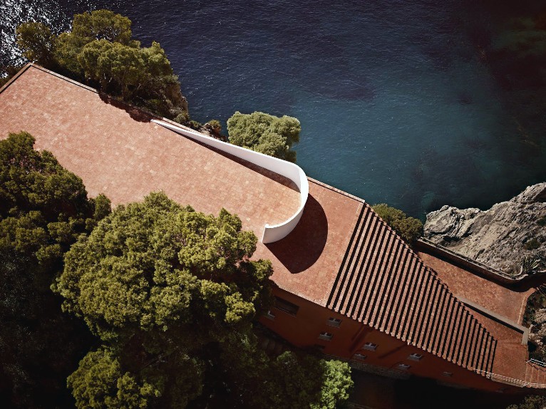 Casa Malaparte por Curzio Malaparte em Capri, na Itália.