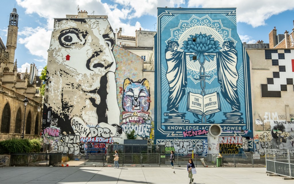 Arte de rua em Paris.