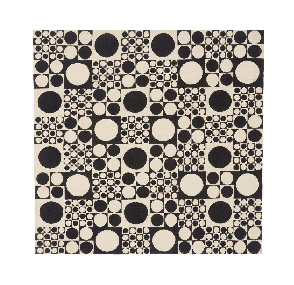 Tapete Aubusson Geometric 3 Off White-Black (Studio by Kamy) - by Kamy-alta