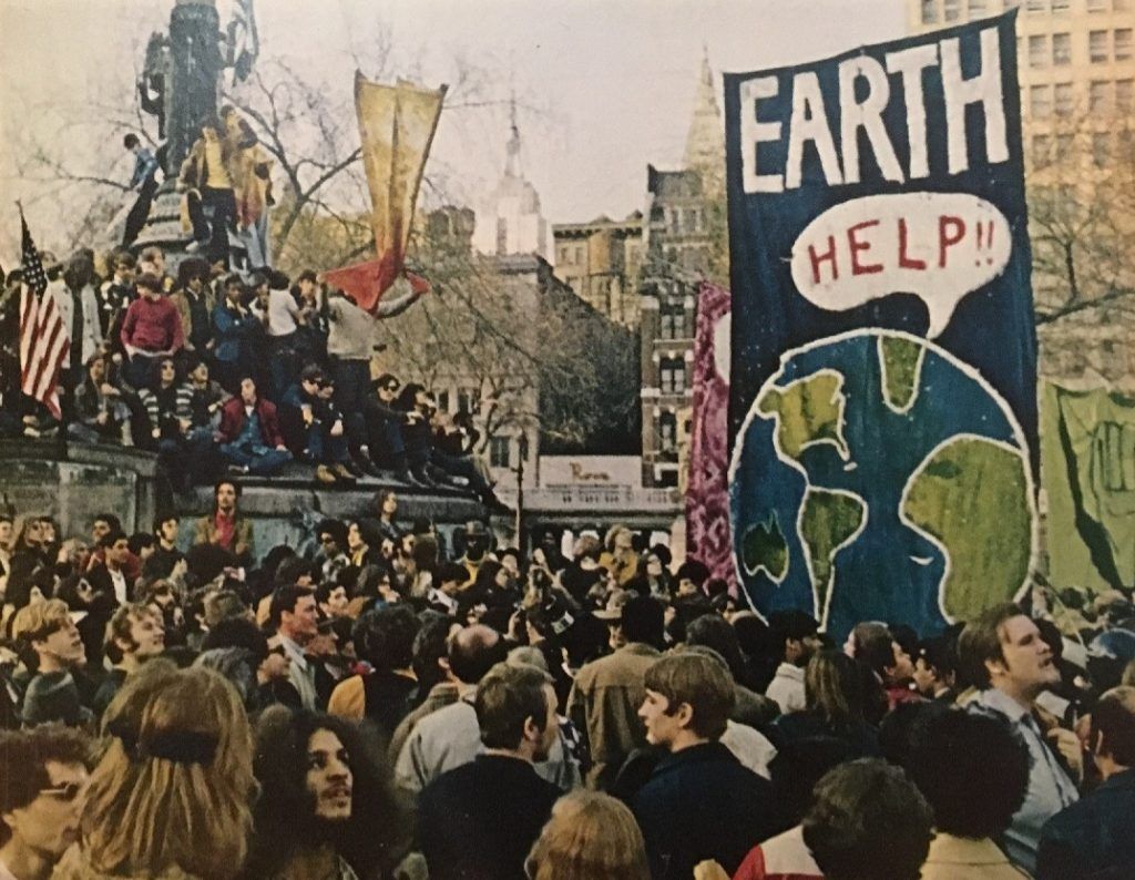 Ações do Dia da Terra em 1970.