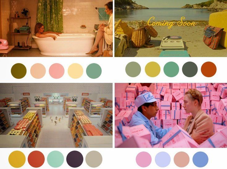 Paleta de cores dos filmes de Wes Anderson /